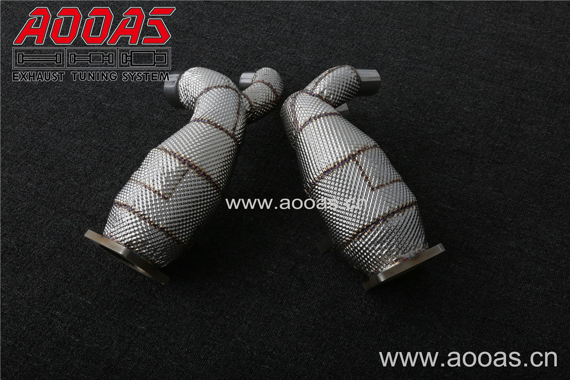 Porsche 911 991.2 3.0T    All SS304 / Cat Downpipe With Heat Shield 